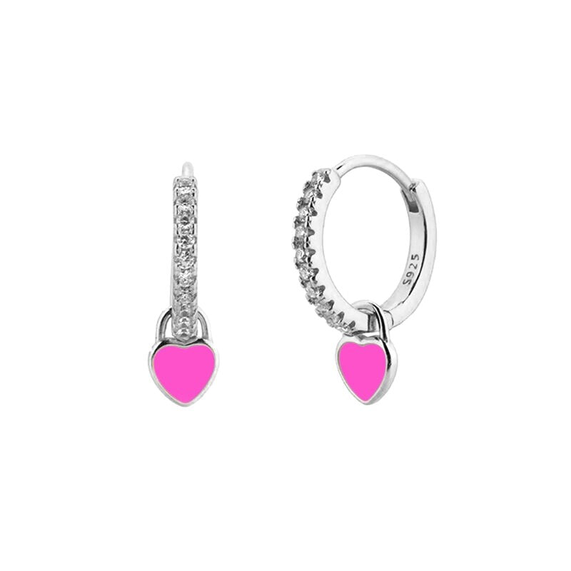 Colored Zircon Ear Stud Earrings for Women Gold Plated Piercing Hoop Drop Chain Dangle Earring Set 2023 Jewelry