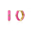 Colored Zircon Ear Stud Earrings for Women Gold Plated Piercing Hoop Drop Chain Dangle Earring Set 2023 Jewelry