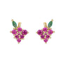 Colored Zircon Ear Stud Earrings for Women Gold Plated Piercing Hoop Drop Chain Dangle Earring Set 2023 Jewelry