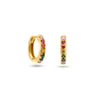 Colored Zircon Ear Stud Earrings for Women Gold Plated Piercing Hoop Drop Chain Dangle Earring Set 2023 Jewelry