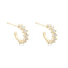 Colored Zircon Ear Stud Earrings for Women Gold Plated Piercing Hoop Drop Chain Dangle Earring Set 2023 Jewelry