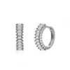 Colored Zircon Ear Stud Earrings for Women Gold Plated Piercing Hoop Drop Chain Dangle Earring Set 2023 Jewelry