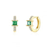 Colored Zircon Ear Stud Earrings for Women Gold Plated Piercing Hoop Drop Chain Dangle Earring Set 2023 Jewelry