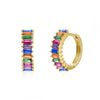 Colored Zircon Ear Stud Earrings for Women Gold Plated Piercing Hoop Drop Chain Dangle Earring Set 2023 Jewelry