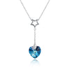 Austrian Silver 925 Crystal Necklace Women Star Heart-shaped Accessories Choker Jewelry Vintage Limited