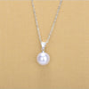 Simple Fashion Female 925 Sterling Silver Necklace For Women Jewelry Lady Trendy Pearl Pendants Necklace Girl Accessories