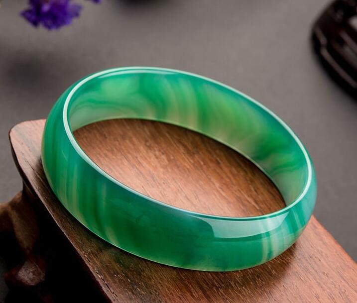 cuff natural pink red Peach blossom jade BEAUTIFUL women charm bangle bracelet luck 58-62MM