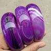 wide cuff NATURE BEAUTIFUL purple charm sweet agate bangle bracelet luck 56-64MM