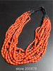TNL213 Tibetan Ethnic Multi Layers Necklaces Nepal Red Lampwork Glass Beads