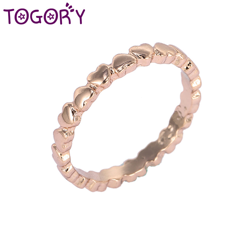 Romantic Gold Color Heart to Heart Ring Silver Plated Cheap Pandora Rings for Women Wedding Jewelry Dropshipping