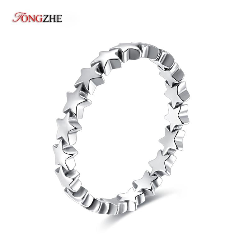 Ring White Gold Crafts Stars Wedding&Engagement Ring Cubic Zirconia Rings For Women Jewelry Anillos