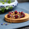TOP 100% AAA Garnet Bracelet Woven Bracelet Femme Wine Red Bracelet Crystal Fine Jewelry Women Erkek Bileklik Stone Gift