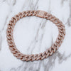 TOPGRILLZ 14mm Chokers Necklace Box Clasp Micro Pave Cuban Link Necklaces  Bling Jewelry Gift For Women 14"15"