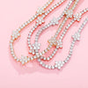 TOPGRILLZ 5MM Tennis Chain Flower Choker Chain Necklace Iced Out Cubic zirconia Bling Hip Hop Charm Jewelry Gift For Women