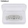 Golden Color Plated CZ Micro Pave Exclusive Luxury Top&Bottom Gold Grillz Set Hop Classic Teeth Grills