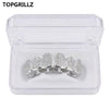 Golden Color Plated CZ Micro Pave Exclusive Luxury Top&Bottom Gold Grillz Set Hop Classic Teeth Grills