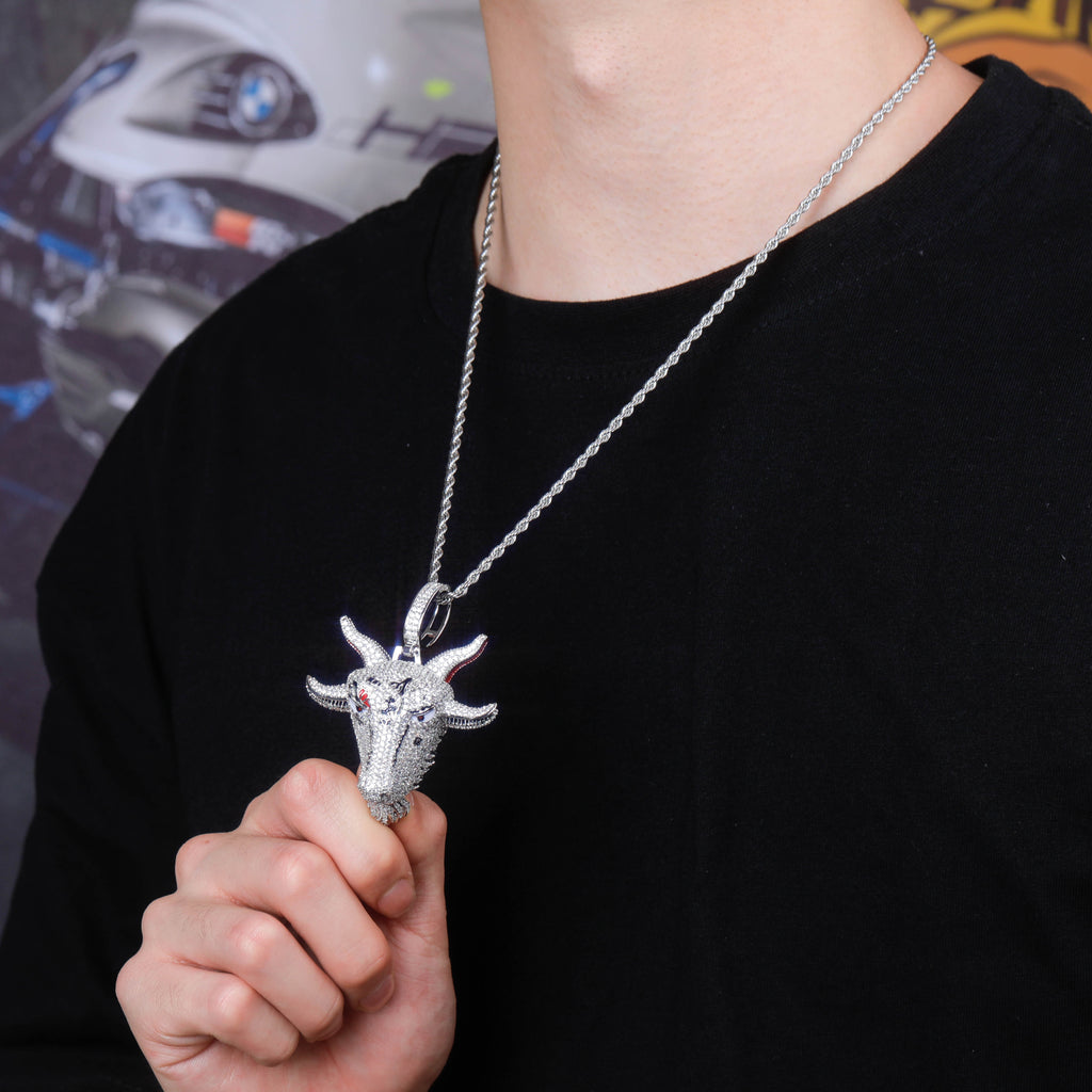 TOPGRILLZ Hip Hop Color Zircon Pendant Iced Cubic Zirconia Jewelry 4 Optional For Men