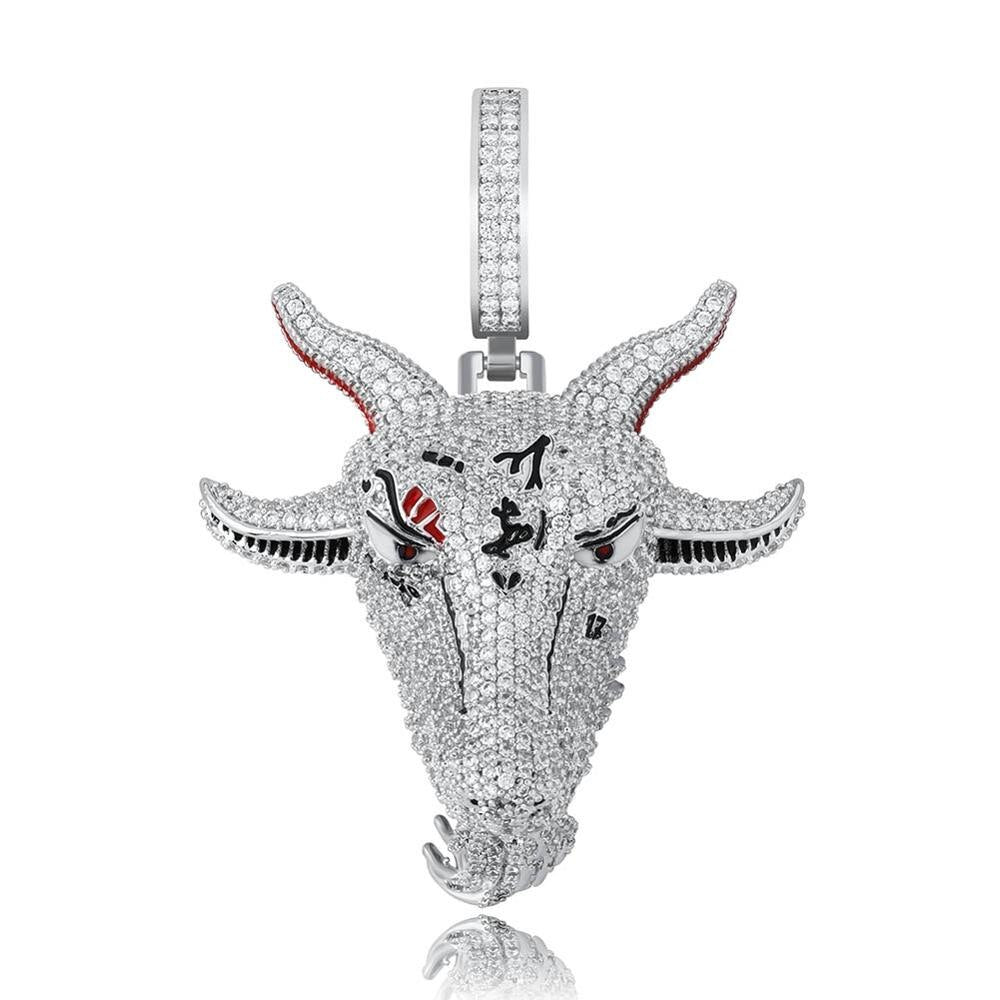 TOPGRILLZ Hip Hop Color Zircon Pendant Iced Cubic Zirconia Jewelry 4 Optional For Men