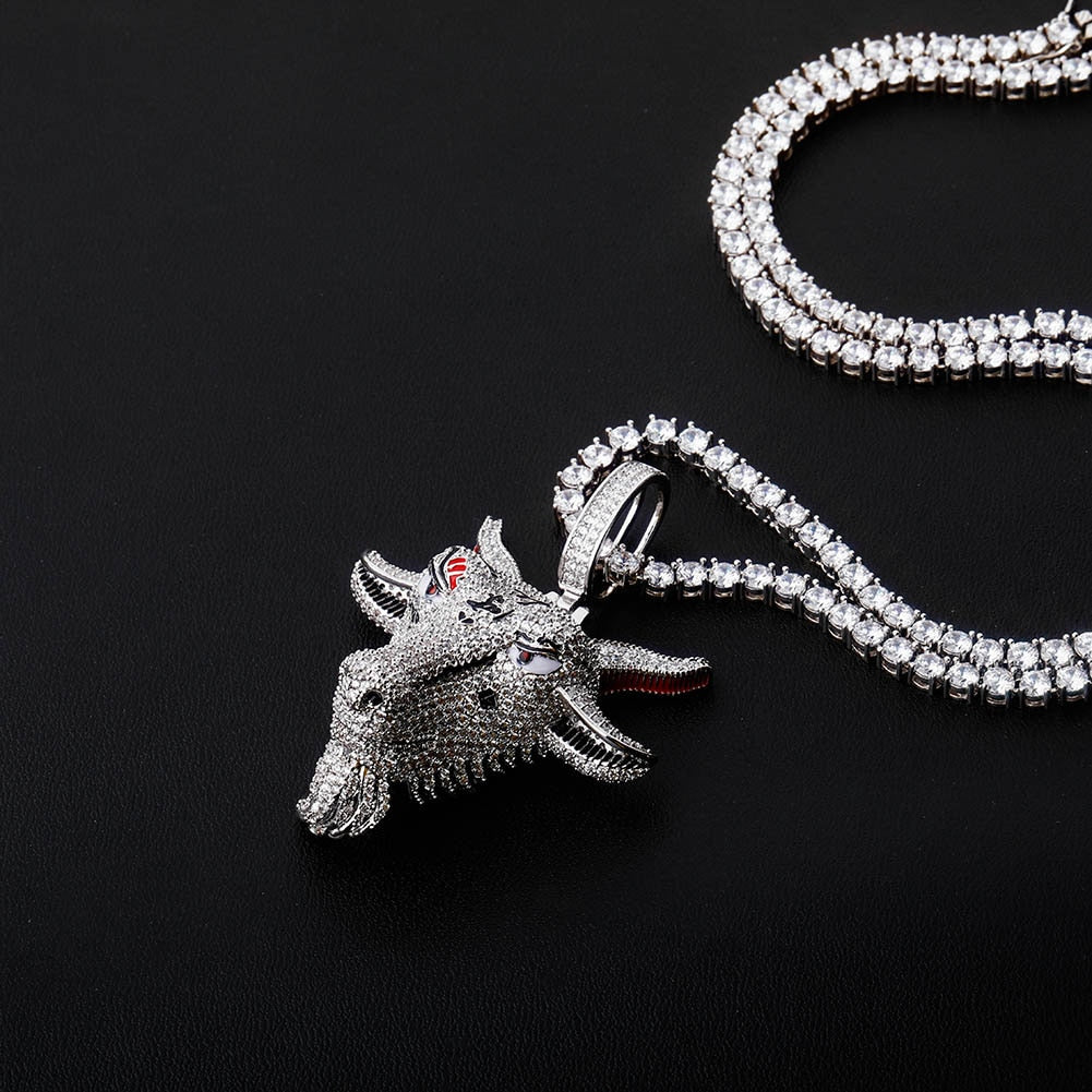 TOPGRILLZ Hip Hop Color Zircon Pendant Iced Cubic Zirconia Jewelry 4 Optional For Men