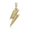 TOPGRILLZ Large Lightning Bolt Pendant Necklace  Bling Iced Out CZ Hip Hop Personalised Jewelry Gift For Men