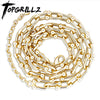 TOPGRILLZ Design Chain 6/8mm Choker Necklace With 3 inch Tail chain  Copper Hip Hop Jewelry For Gift