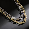 TOPGRILLZ Design Chain 6/8mm Choker Necklace With 3 inch Tail chain  Copper Hip Hop Jewelry For Gift