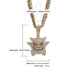 TOPGRILLZ Super Big Iced Out Pendant Necklace Mens With 12mm Cuban Chain Hip Hop Gold Silver Plated Charms Chain Jewelry