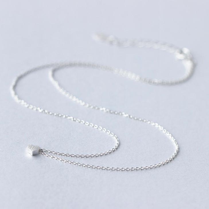 925 Sterling Silver Love Heart Necklaces & Pendants Simple Luxury Necklace For Women Fine Jewelry Colar Bijoux Collier