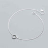 Jewelry 925 Sterling Silver Necklace Fashion Simple Hollow Round Pendant Necklace Chain Temperament Personality Gift