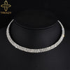 TREAZY Bridal Crystal Rhinestone Choker Necklace Women Wedding Accessories Tennis Chain Chokers Jewelry Collier Femme