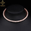TREAZY Bridal Crystal Rhinestone Choker Necklace Women Wedding Accessories Tennis Chain Chokers Jewelry Collier Femme
