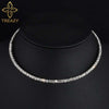 TREAZY Bridal Crystal Rhinestone Choker Necklace Women Wedding Accessories Tennis Chain Chokers Jewelry Collier Femme