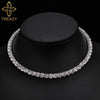 TREAZY Bridal Crystal Rhinestone Choker Necklace Women Wedding Accessories Tennis Chain Chokers Jewelry Collier Femme
