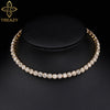 TREAZY Bridal Crystal Rhinestone Choker Necklace Women Wedding Accessories Tennis Chain Chokers Jewelry Collier Femme