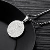 TTVOVO Bible Verse Prayer Necklaces for Men Stainless Steel The Praying Hands Coin Medal Pendant Necklace Christian Jewelry Gift