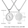 TTVOVO Bible Verse Prayer Necklaces for Men Stainless Steel The Praying Hands Coin Medal Pendant Necklace Christian Jewelry Gift