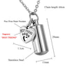 TTVOVO Pet Paw Heart Charm & Cylinder Memorial Urn for Ashes Pendant Necklace  FRIEND Ash Holder Cremation Keepsake Jewelry