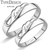 TYPE JEWELRY 925 Silver Lovers wing lovers open a pair of rings, fashion little fresh engagement ring