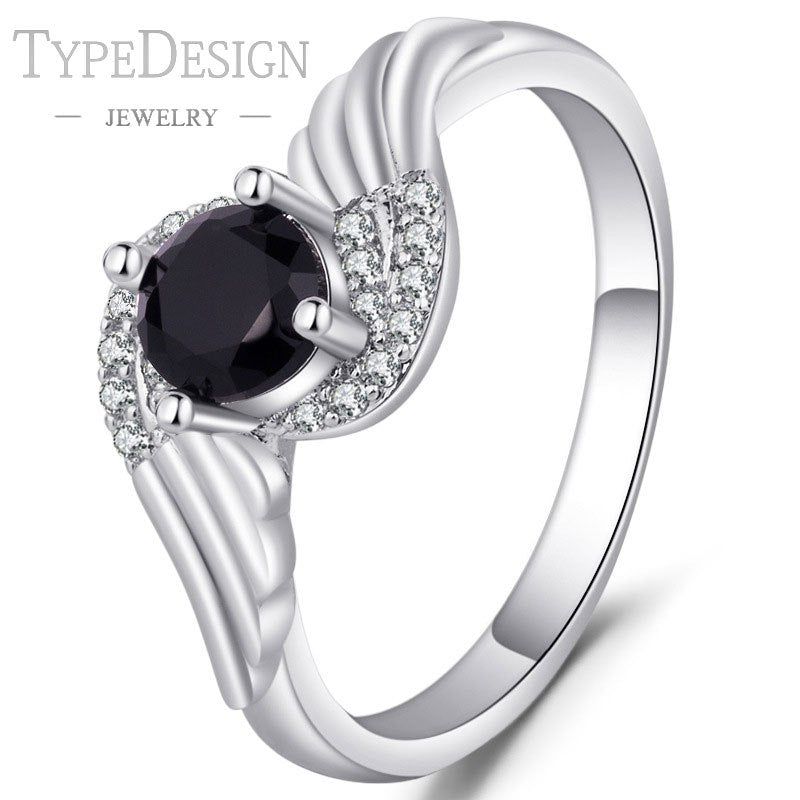 TYPE JEWELRY Fashion Ring Displ elegant quality jewelry ring beautiful white crystal gemstone ring 5-12