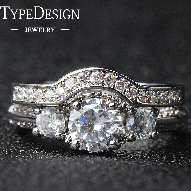 TYPE JEWELRY Fashion zirconium ring rings for women wedding rings   lots bulk