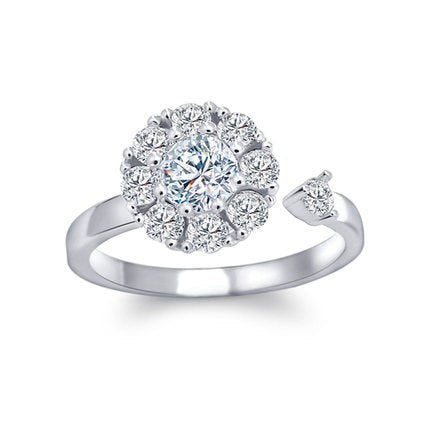 TYPE JEWELRY S925 silver fashion can turn the red simple open ring For women