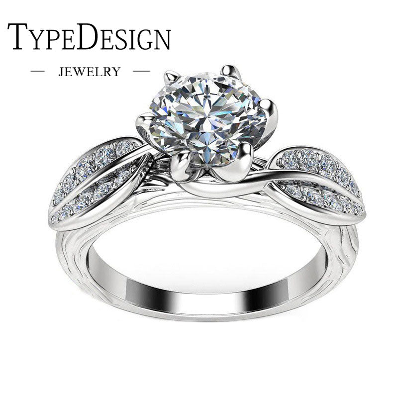 TYPE JEWELRY fashion claw-type AAA zircon ring for fine JEWELRY jewelry rings   lots bulk jeepsoon