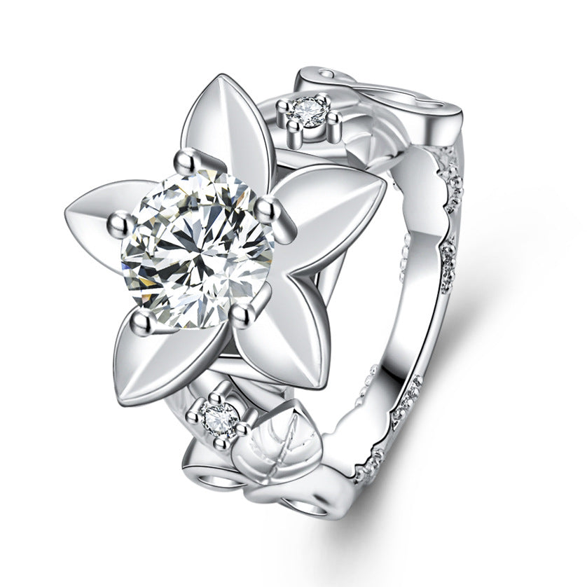 TYPE JEWELRY natural rose flower engagement ring for women