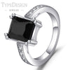 TYPE JEWELRY romantic square zircon ring For women