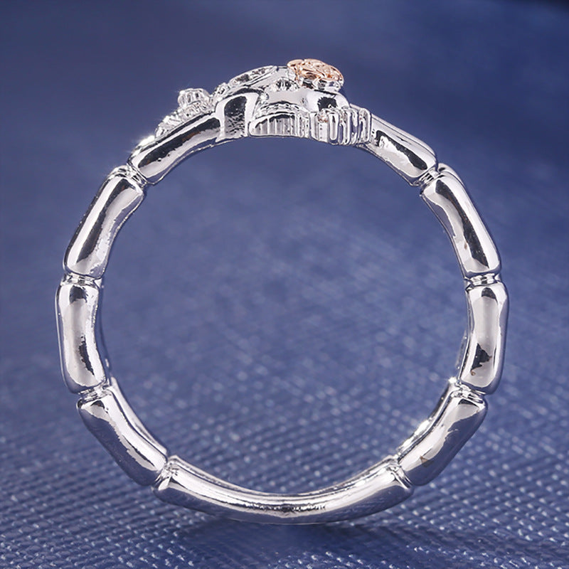 TYPE JEWELRY sterling silver black skull fracture ring for men and women