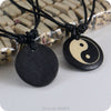 Tai Chi Yin & Yang yak bone Pendant Amulet Necklace Lucky Gift  Tribal Jewelry