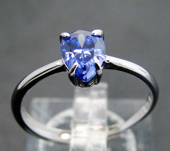 Tanzanite Ring 925 Silver with Rings Small PS 5x7mm Tanzanite&Rainbow Mystic Topaz Women Wedding Rings Party Jewelry Size 7/8/9