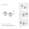 6 Size Real 925 Sterling Silver Stud Earrings for Women Classic Minimalist Ball Earring Fine Jewelry