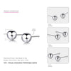 6 Size Real 925 Sterling Silver Stud Earrings for Women Classic Minimalist Ball Earring Fine Jewelry