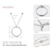925 Silver Pendant Necklace Gold Color Classic Women Statement Necklace for Women Geometric Circle Fine Jewelry